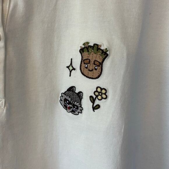 Women's Crop Disney Guardians of the Galaxy Groot Short Sleeved Shirt Size XL - Picture 2 of 7